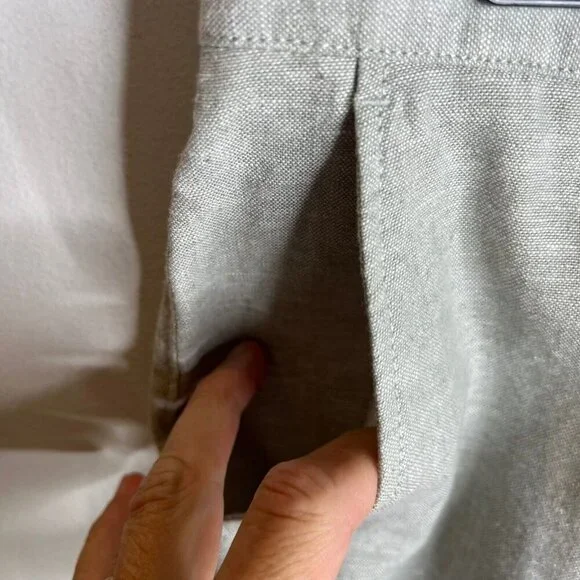 J.Crew $98 Straight-fit linen-cotton blend pant Quarry Green 31X32 BH747 - Picture 3 of 9